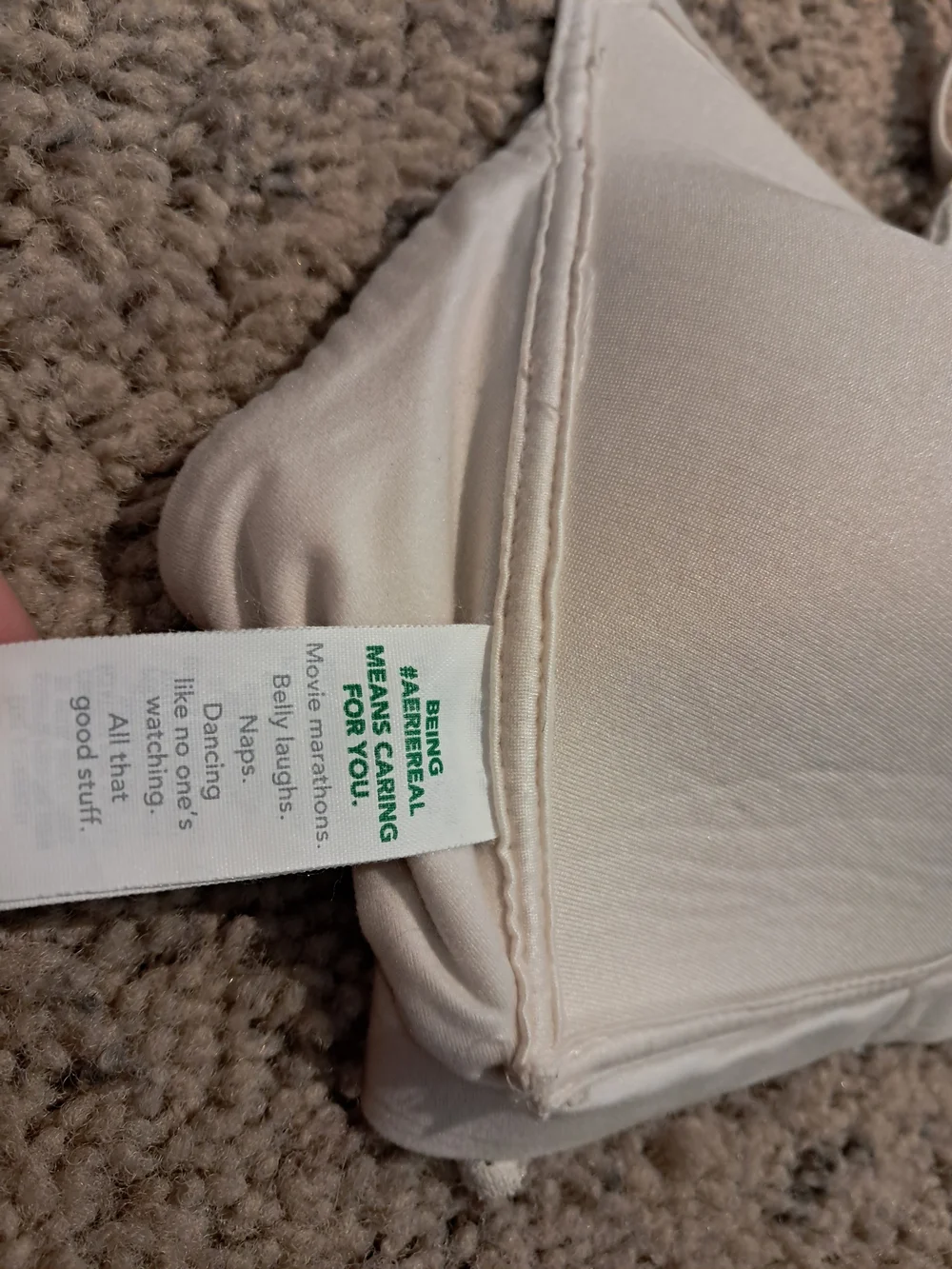 aerie Sunnie Lace-Trim Smooth Molded T-Shirt Bra — White 34C